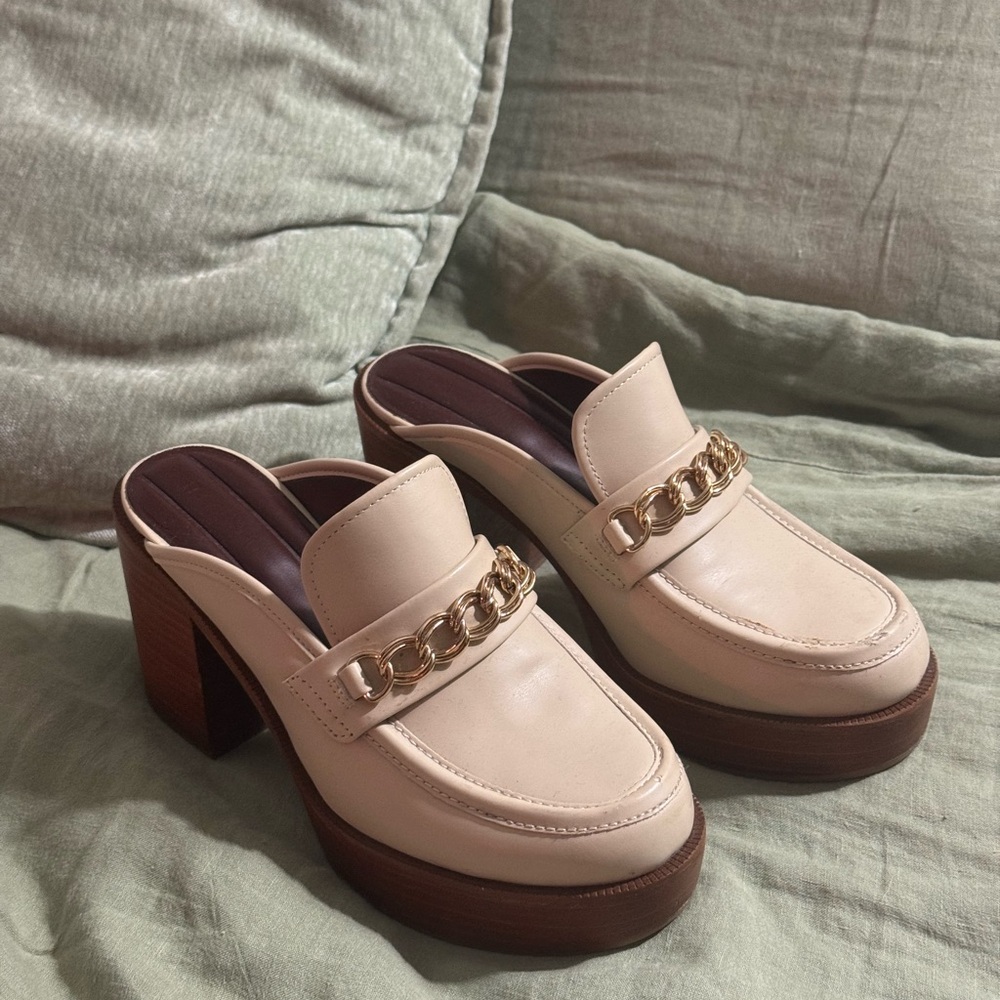 Franco Sarto Cream Katra Loafer Clog